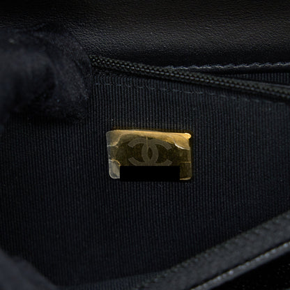 Chanel Letter Top Handle Wallet On Chain Caviar Black