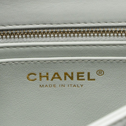 Chanel Pearl Crush Mini Rectangular Lambskin Light Grey Brushed  (Microchip)