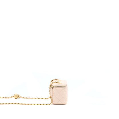 Chanel Pearl Crush Mini Vanity With Chain Lambskin Light Pink
