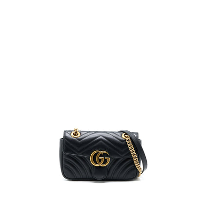 Gucci Small Marmont Shoulder Bag Calfskin Black