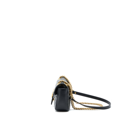 Gucci Small Marmont Shoulder Bag Calfskin Black