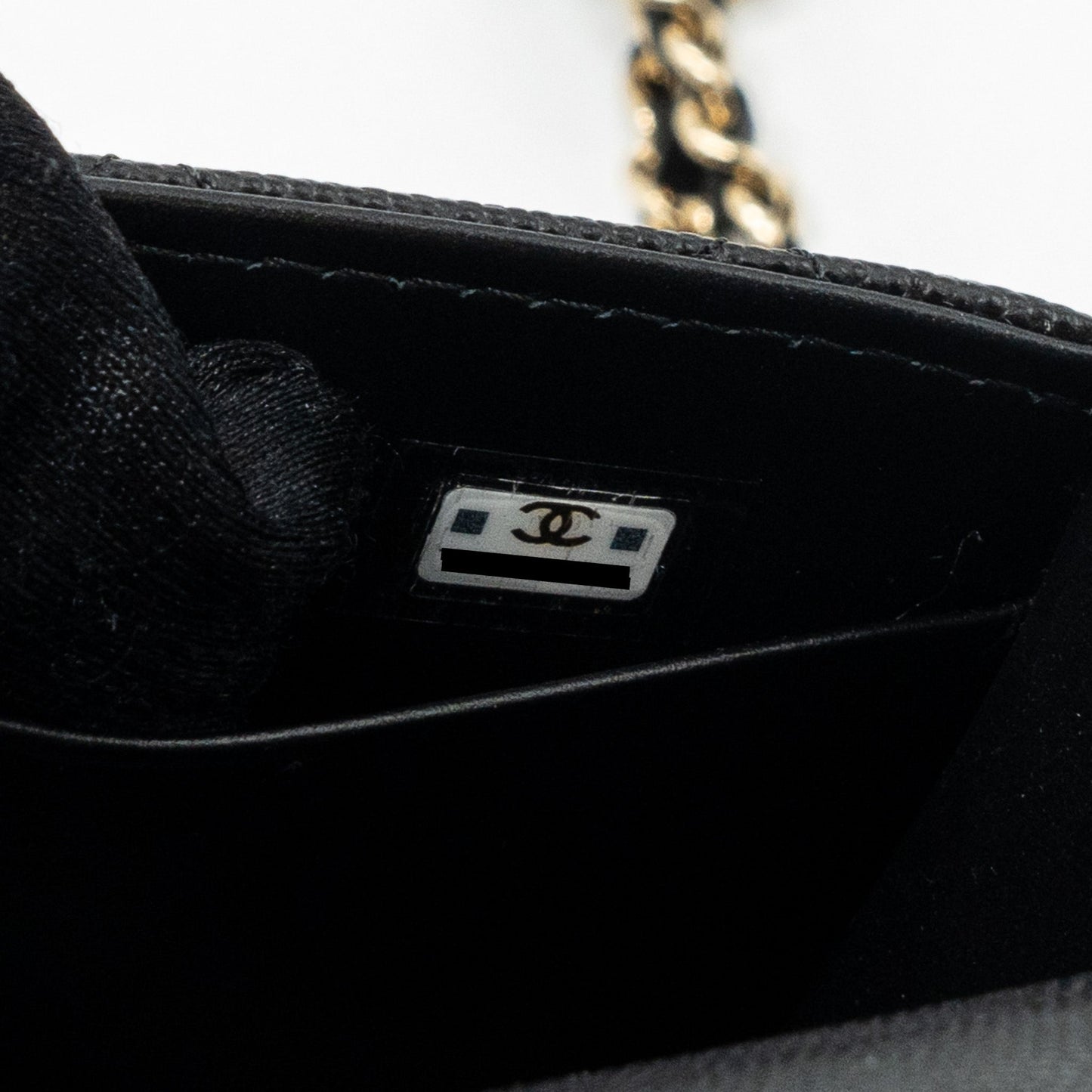 chanel 23p top handle mini flap bag with chain caviar black L (microchip)