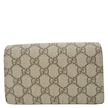GUCCI Dionysus Super Mini GG Supreme Canvas Crossbody Bag Taupe 476432