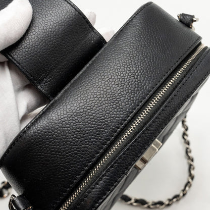Chanel Quilted Mini Vanity Bag Caviar Black