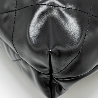 Chanel Medium 22 Bag Shiny Calfskin Black  (microchip)