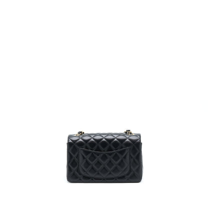 Chanel Mini Rectangular Flap Bag Lambskin Black L