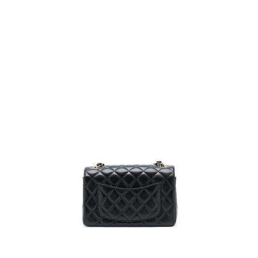 Chanel Mini Rectangular Flap Bag Lambskin Black L