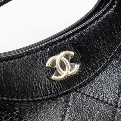 Chanel 24c mini 31 clutch with chain shiny calfskin black L (microchip)