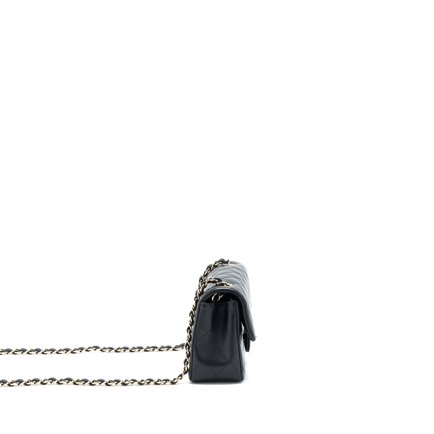 Chanel Mini Rectangular Flap Bag Lambskin Black L