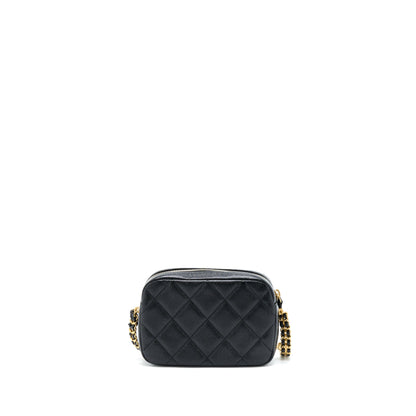 Chanel 22P Camera Crossbody Bag Caviar Black