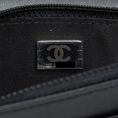 Chanel Boy Wallet On Chain Caviar Black Ruthenium Hardware