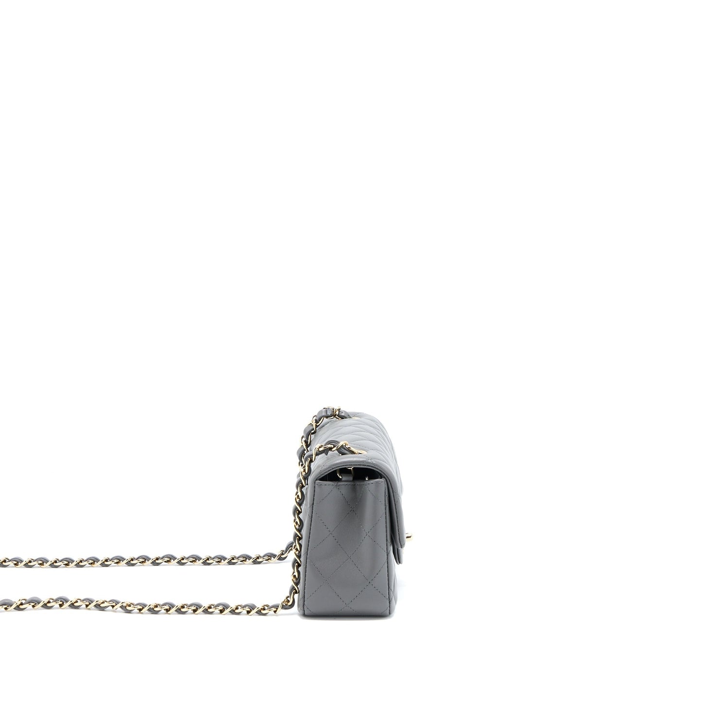 Chanel 22A Mini Rectangular Lambskin Grey L(Microchip)