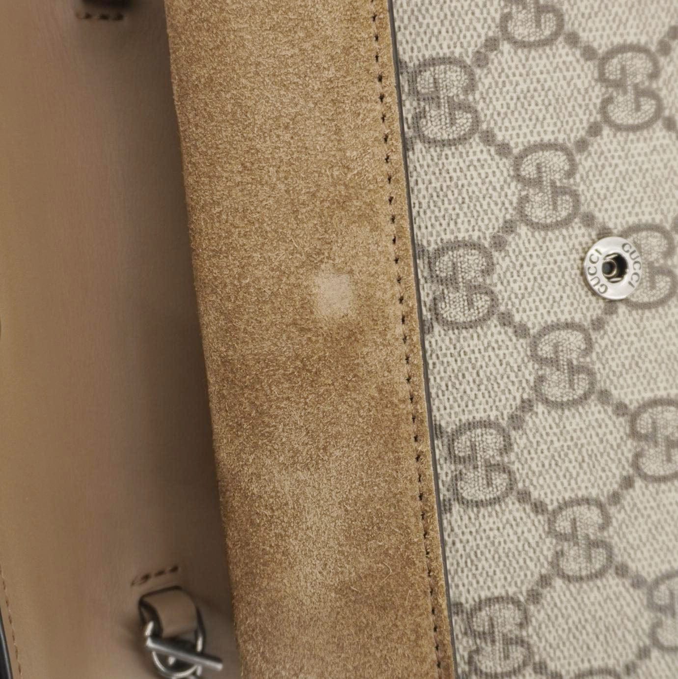GUCCI Dionysus Super Mini GG Supreme Canvas Crossbody Bag Taupe 476432