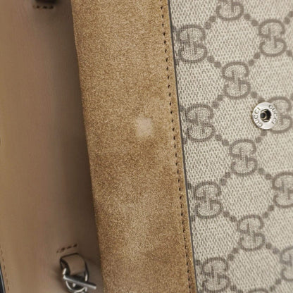 GUCCI Dionysus Super Mini GG Supreme Canvas Crossbody Bag Taupe 476432
