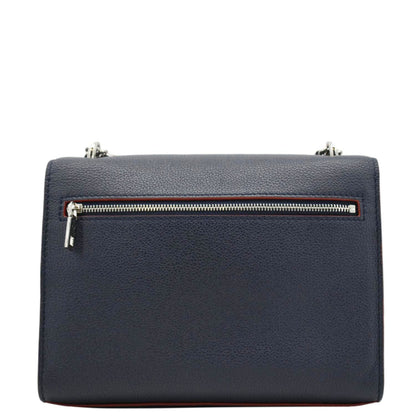 LOUIS VUITTON Mylockme Leather Chain Shoulder Bag Navy Blue