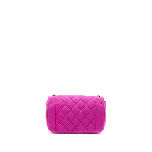 Chanel Seasonal Mini Flap Bag Fabric Pink L