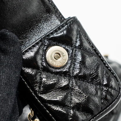 Chanel 22A Backpack Patent Black L (Microchip)