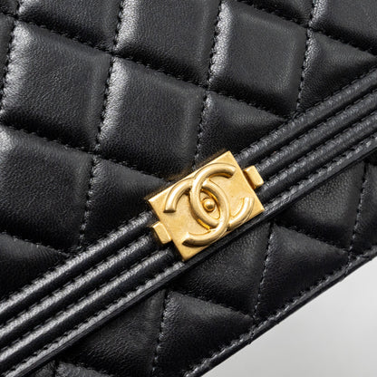 Chanel Boy Wallet on Chain lambskin black