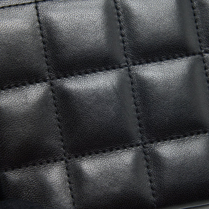 Chanel Camellia Mini Flap shoulder Bag Lambskin black
