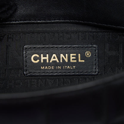 Chanel Camellia Mini Flap shoulder Bag Lambskin black