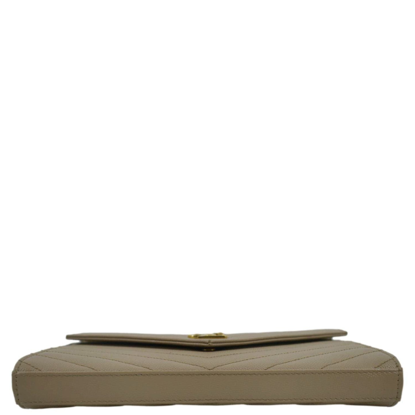 YVES SAINT LAURENT Cassandre Matelasse Chain Wallet Crossbody Bag Beige