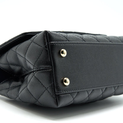 Chanel 21K Small (old mini) 24cm Cocohandle Black Caviar L