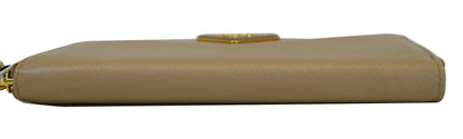 Prada Saffiano Zip-Around Beige Ladies Wallet
