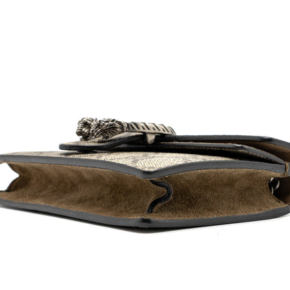 Gucci Dionysus Super Mini GG Supreme Canvas/Suede ruthenium silver hardware