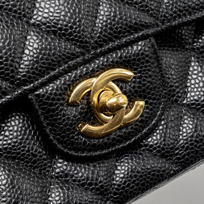 Chanel Medium Classic double flap bag caviar black