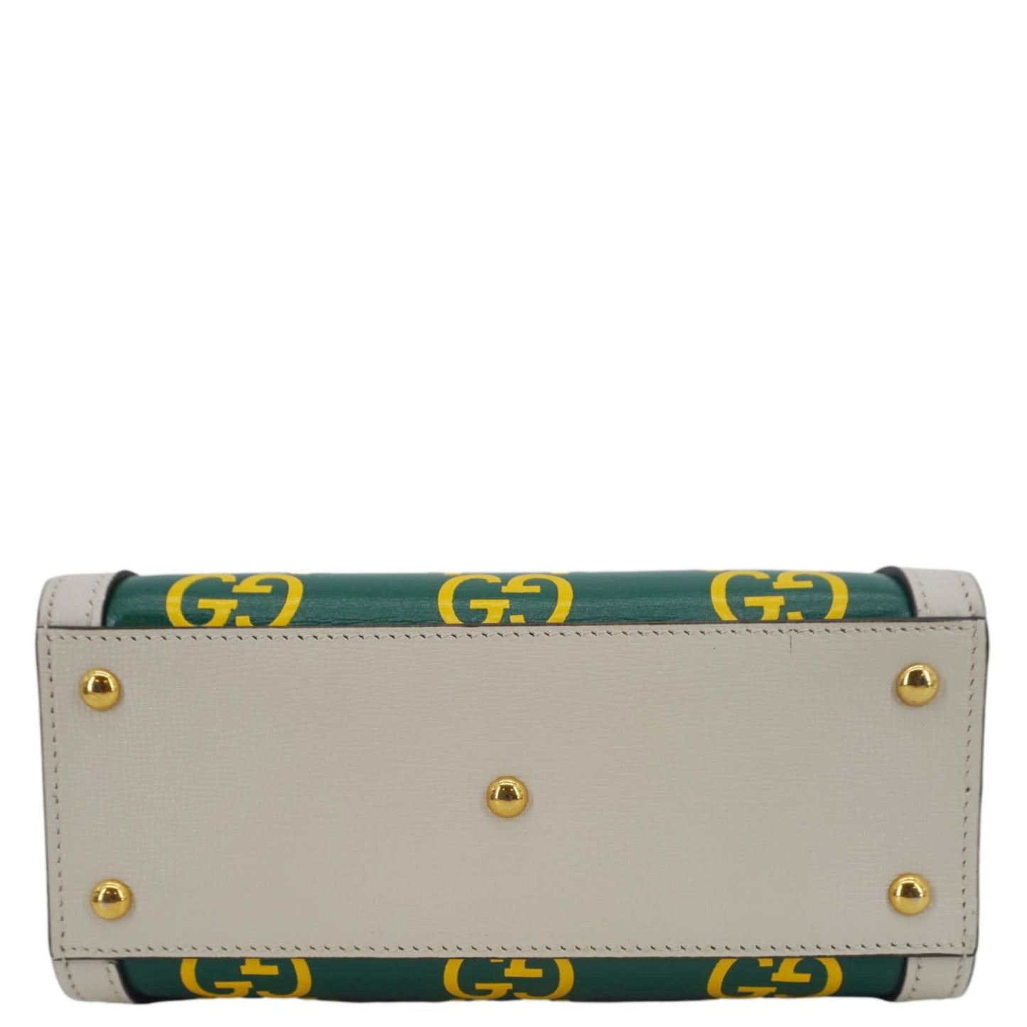 GUCCI Diana Mini GG Monogram Calfskin Leather Tote Bag Green 655661