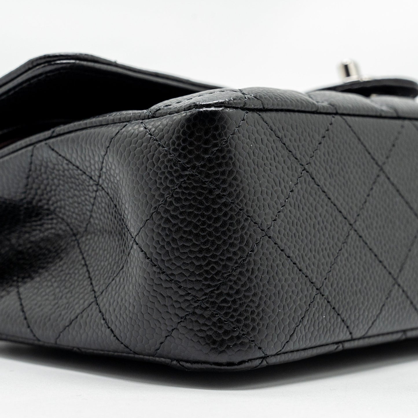 Chanel medium classic double flap bag Caviar Black