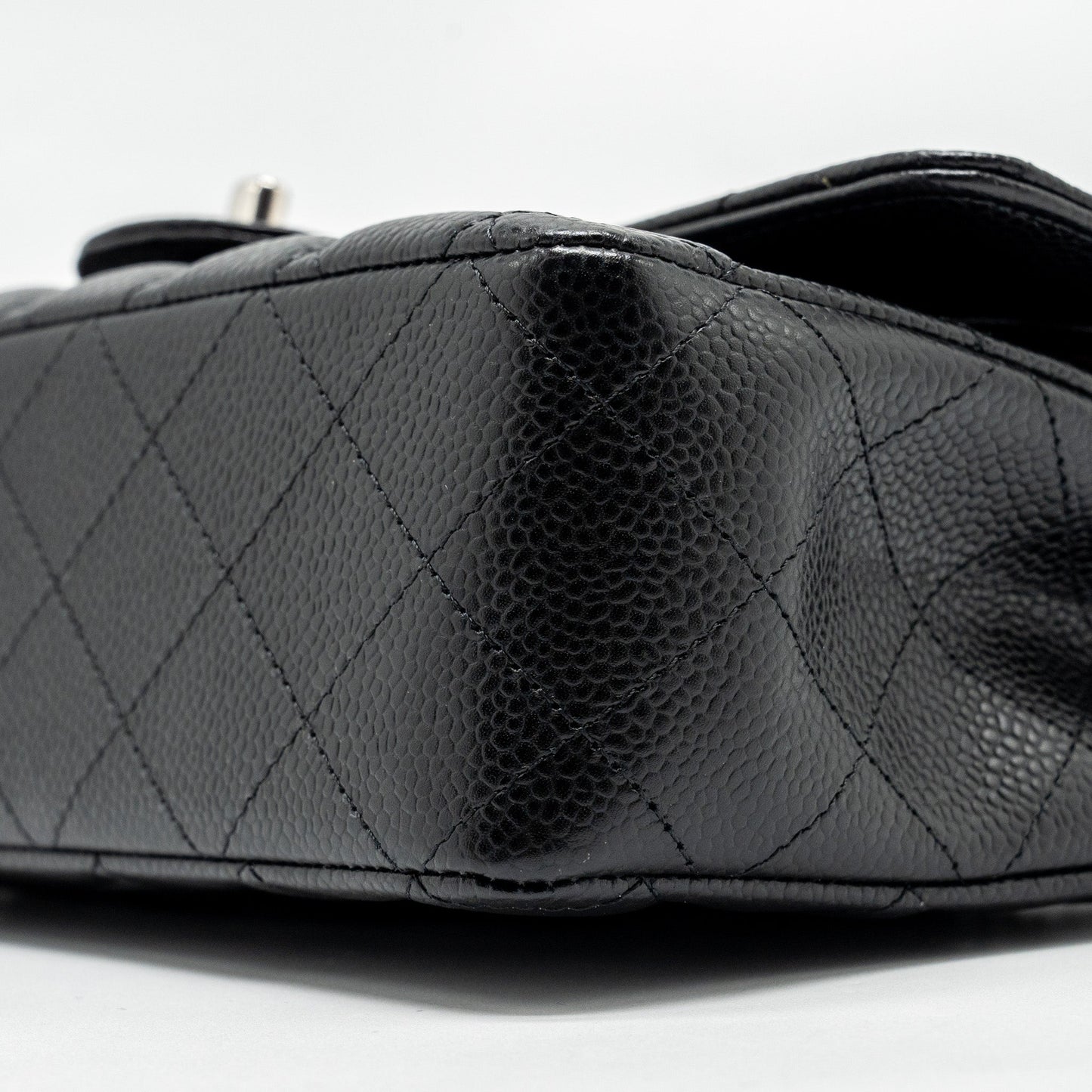 Chanel medium classic double flap bag Caviar Black