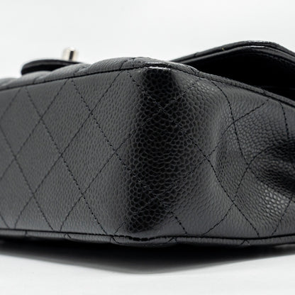 Chanel medium classic double flap bag Caviar Black