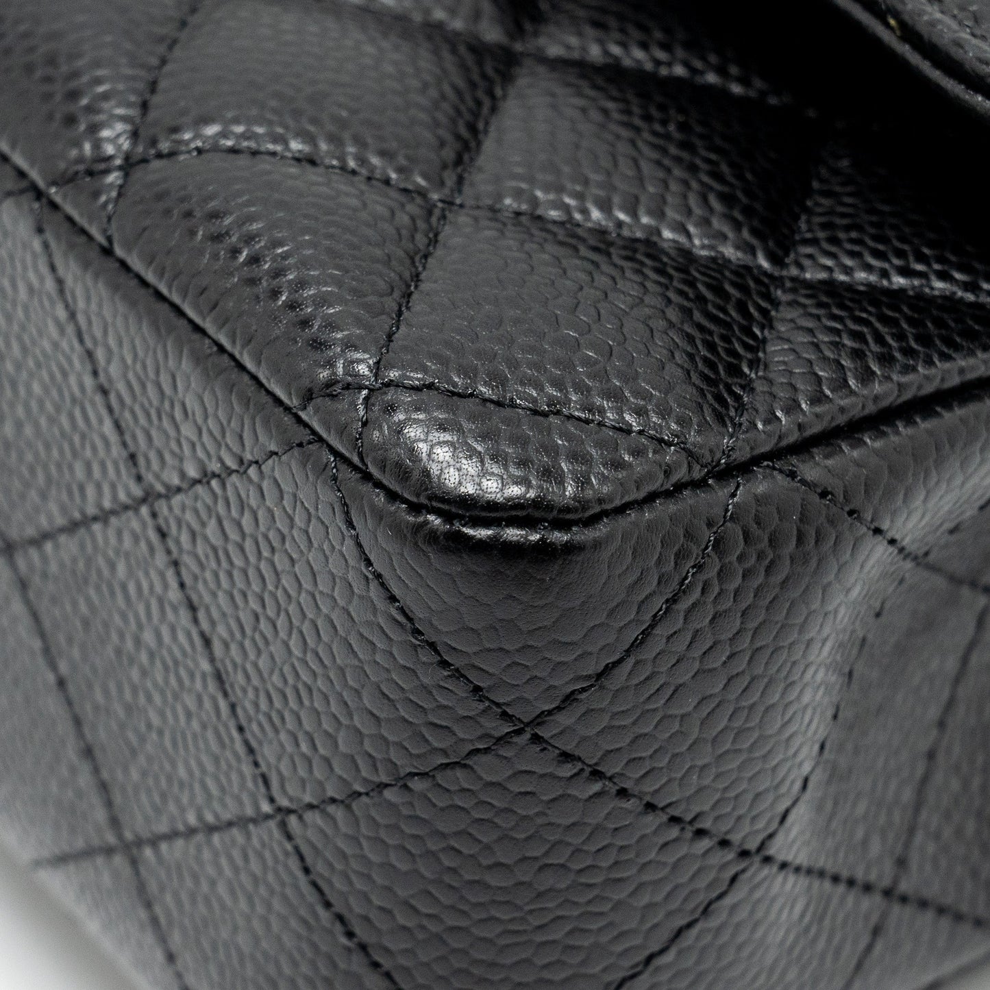 Chanel medium classic double flap bag Caviar Black