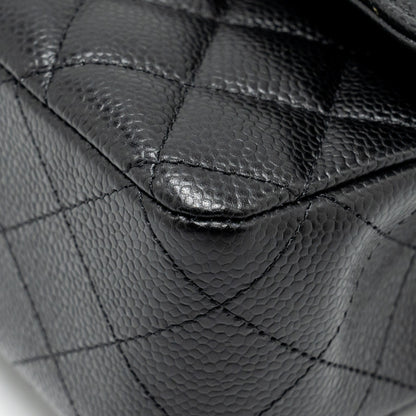 Chanel medium classic double flap bag Caviar Black