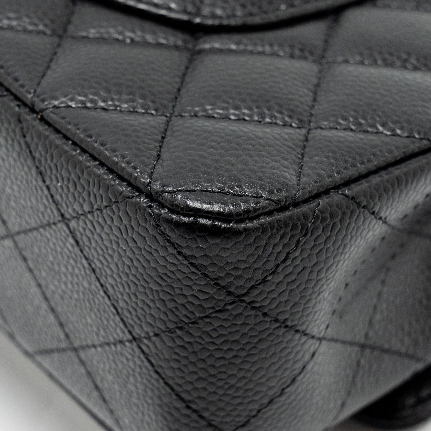 Chanel medium classic double flap bag Caviar Black