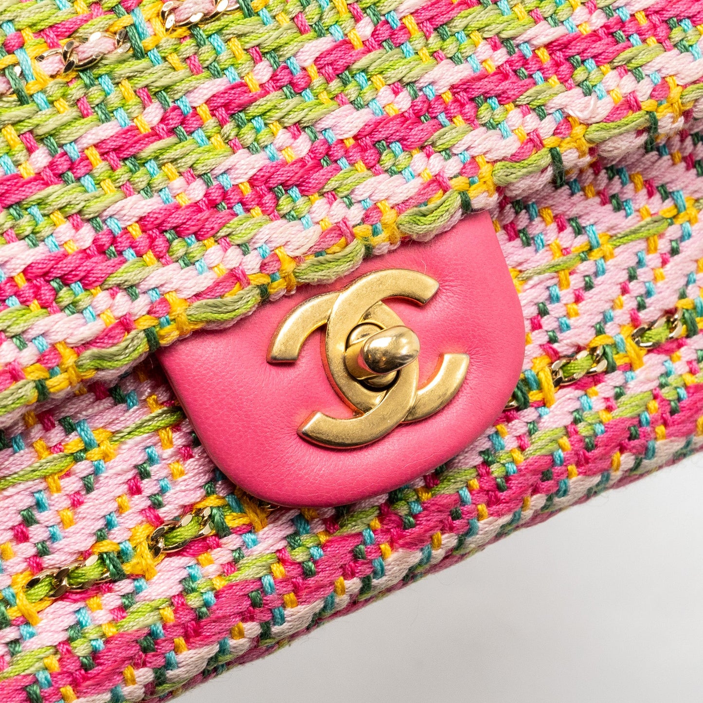 Chanel 21C Mini Rectangular Flap Bag Tweed Multicolour