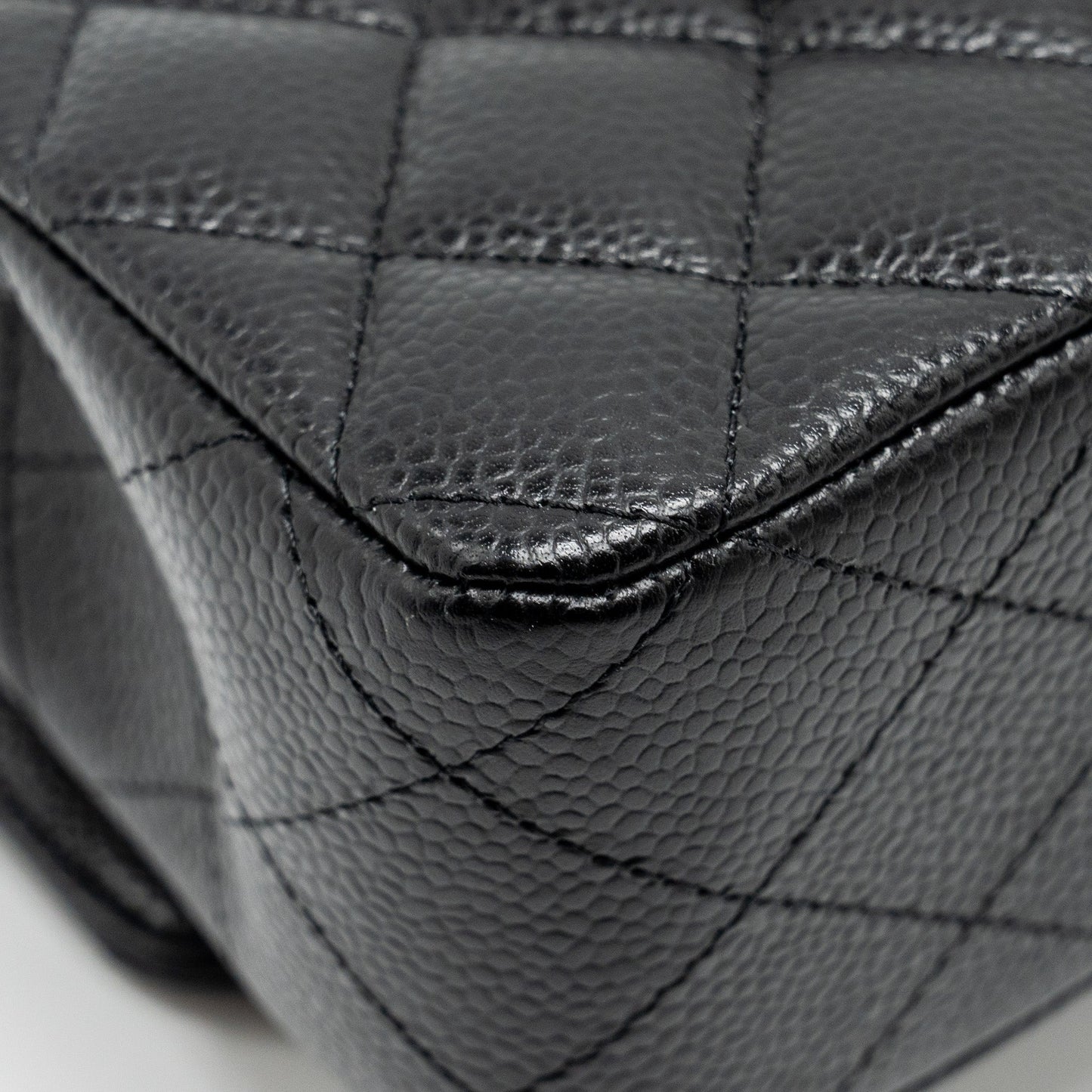 Chanel medium classic double flap bag Caviar Black