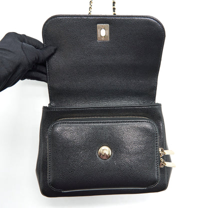 Chanel 22P Small Business Affinity Grained Calfskin Black L