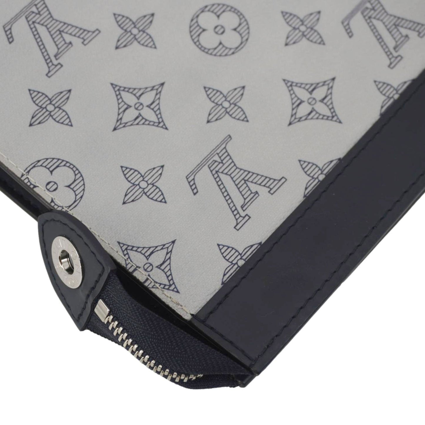 LOUIS VUITTON Savane Pochette Monogram Chapman Canvas Pouch Dune