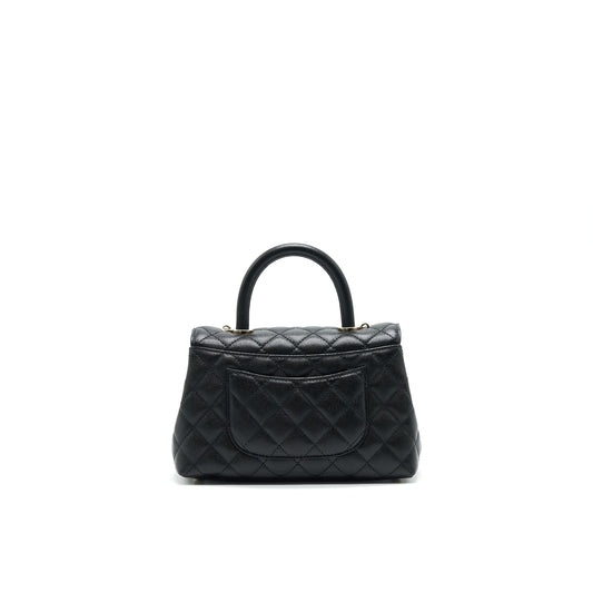 Chanel 21K Small (old mini) 24cm Cocohandle Black Caviar L