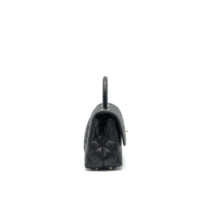 Chanel 21K Small (old mini) 24cm Cocohandle Black Caviar L
