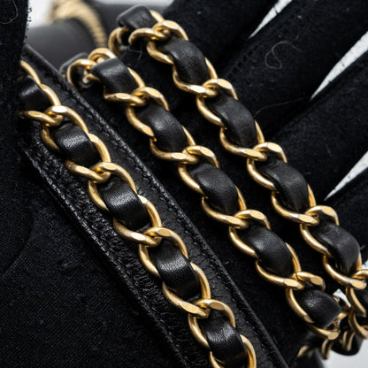 Chanel CC chain logo camera bag lambskin black