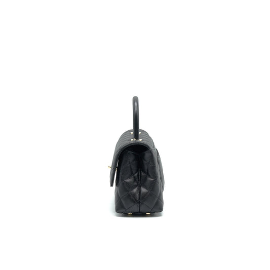 Chanel Small Coco Handle 24cm Caviar Black  ( Microchip)