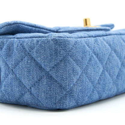 Chanel Pearl Crush Mini Rectangular Flap Bag Denim Blue