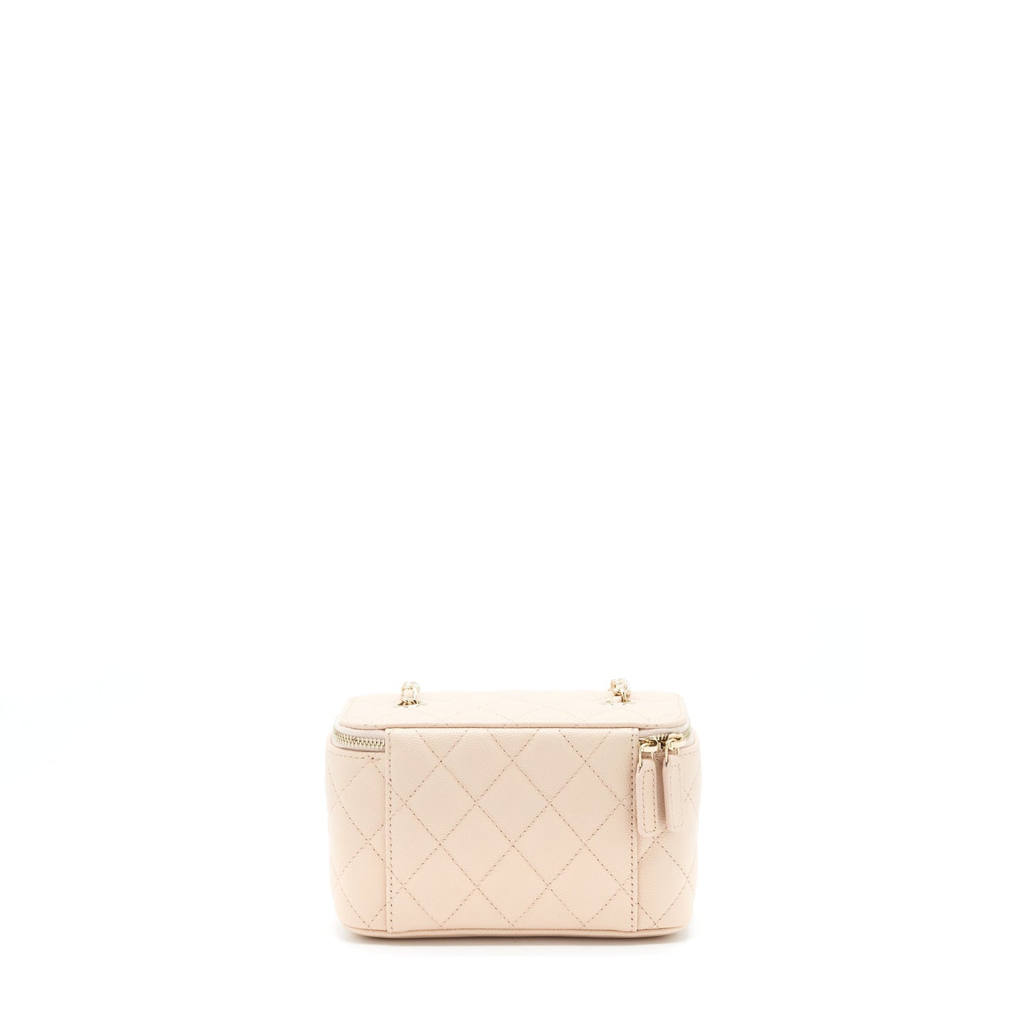Chanel Long Vanity With Chain Caviar Beige L
