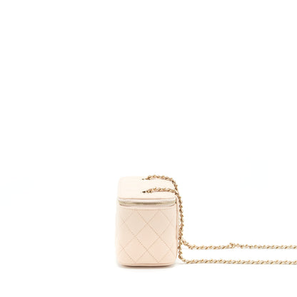 Chanel Long Vanity With Chain Caviar Beige L