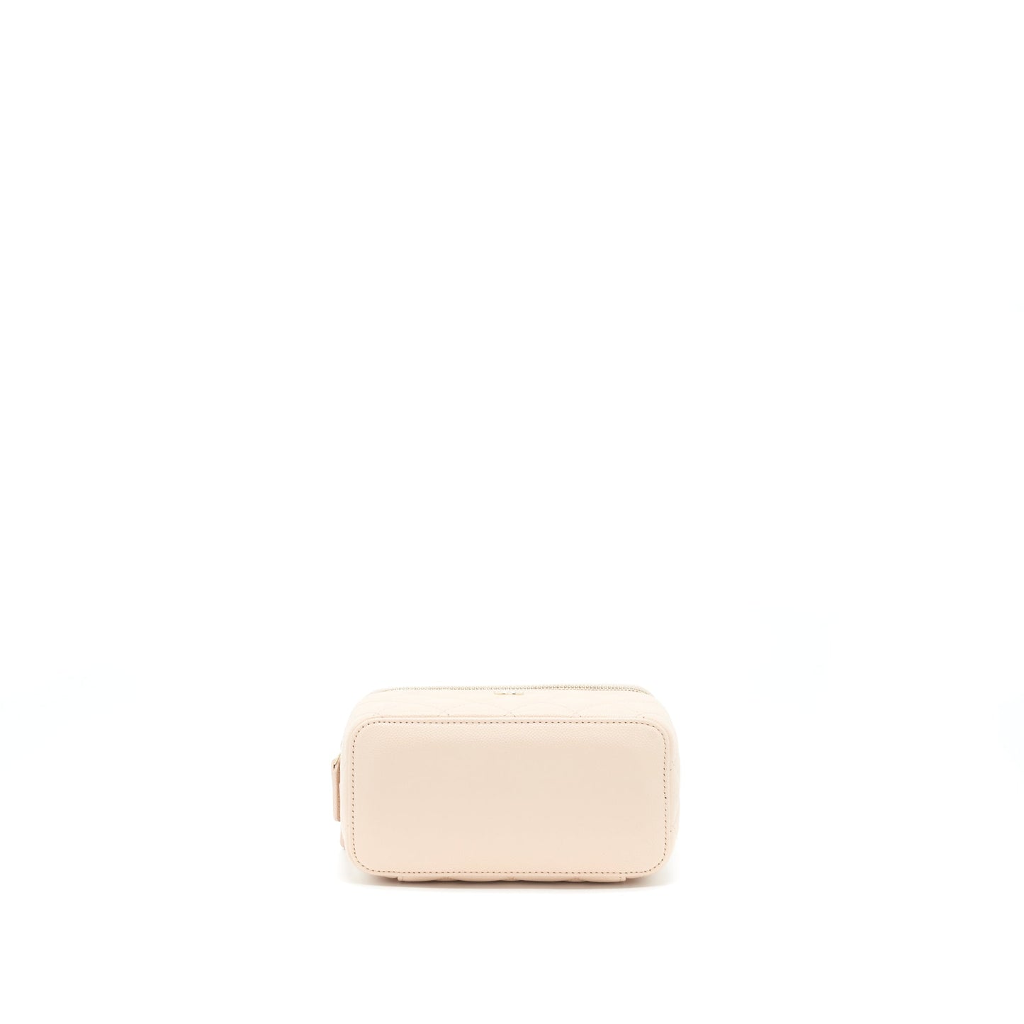 Chanel Long Vanity With Chain Caviar Beige L