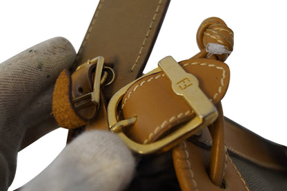 FENDI PVC Leather Brown Shoulder Bag