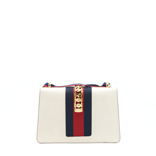 Gucci Small Sylvie Shoulder Bag White